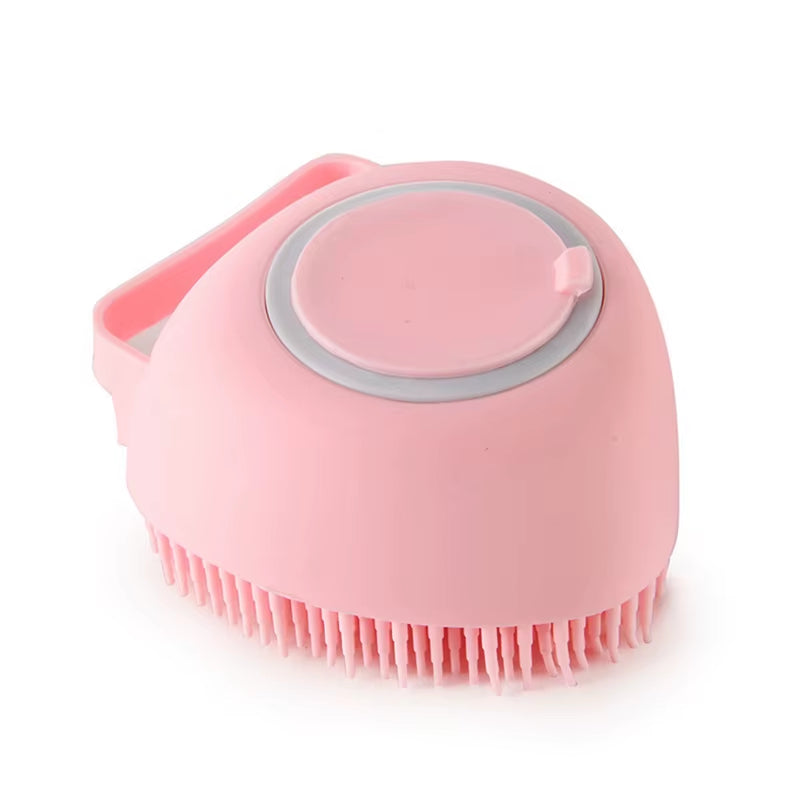 Bathroom Dog Bath Brush Massage Gloves Soft Safety Silicone Comb with Shampoo Box Pet Dog Brush