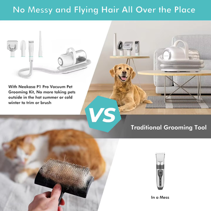 All In One Pet Grooming Vacuum & Clipper Set