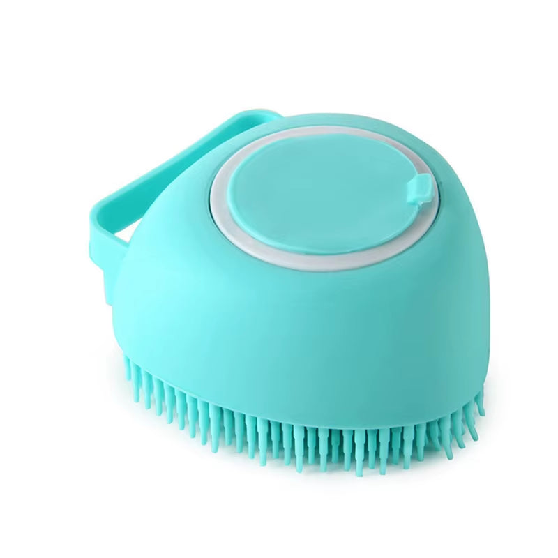 Bathroom Dog Bath Brush Massage Gloves Soft Safety Silicone Comb with Shampoo Box Pet Dog Brush