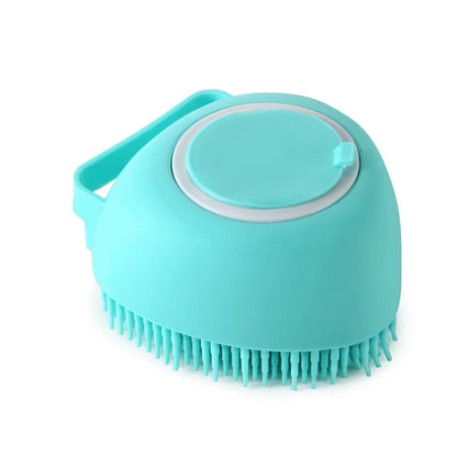 Bathroom Dog Bath Brush Massage Gloves Soft Safety Silicone Comb with Shampoo Box Pet Dog Brush